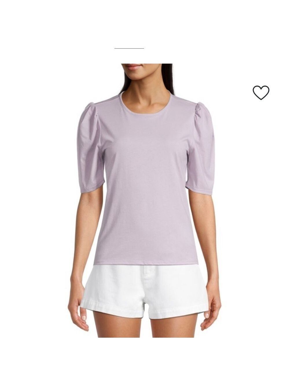Part Two Lilac Short Sleeve Puff Top